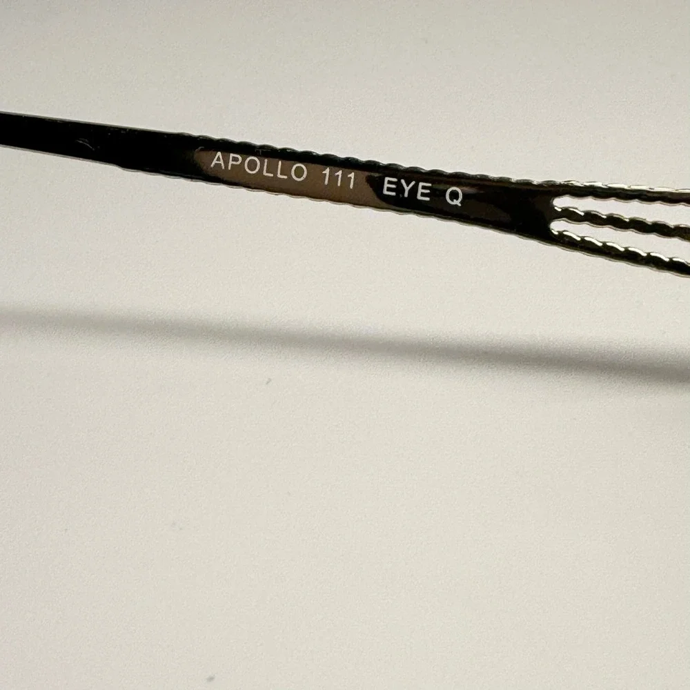 Apollo 111 Eye Q Gold Oval Eyeglass Frames Vintage Style Twisted Rope Temple